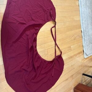 Burgundy ballet wrap skirt